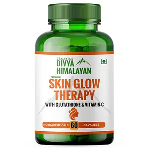 Divya Himalayan Skin Glow Therapy Glutathione 1000mg | 60 Capsules |Glowing skin | Reduce Pigmentation | Promotes Anti Aging