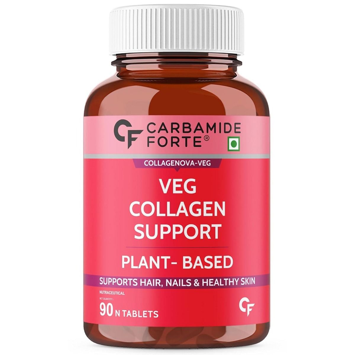 

Carbamide Forte 100% Veg Collagen Builder Plant Based | 90 Veg Tablets | Skin | Hair