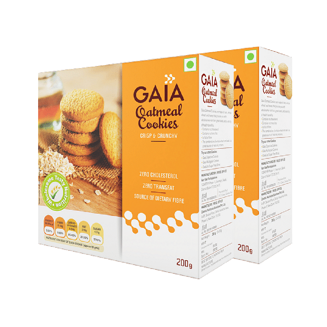 

Gaia Oatmeal Cookies 200g | Pack of 2