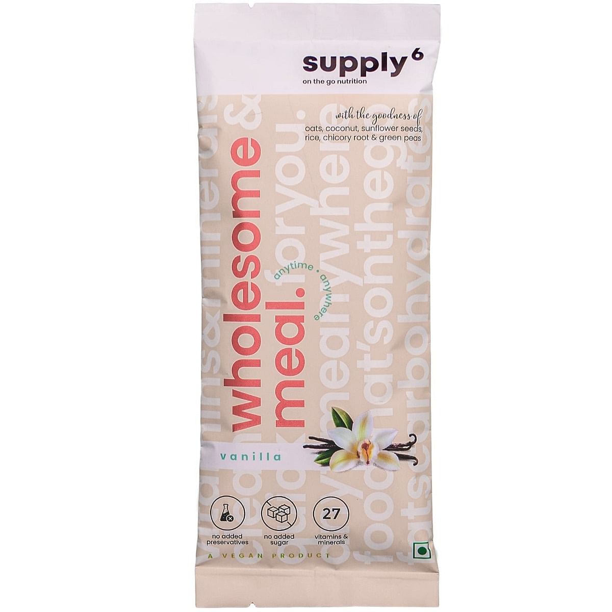 

Supply6 Wholesome Meal for Weight Management | Sugar-free Drinkable Meal (10 Meals of Vanilla Flavour) | High Protein, High Fibre & Essential Nutri...