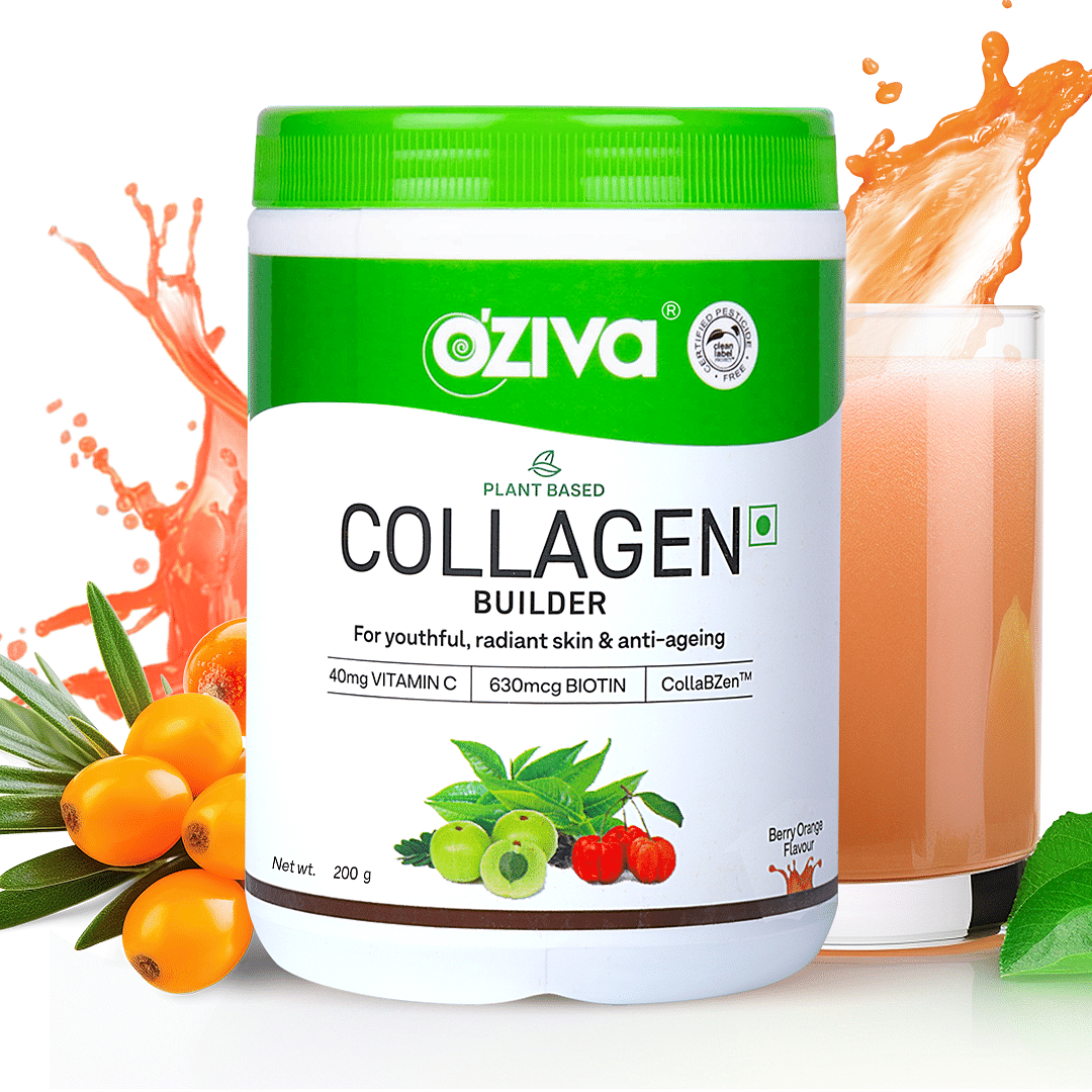 

Oziva Plant Based Collagen Builder Powder Supports Glowing Skin, Stronger Hair, Nails & Joints Collagen Supplements For Women & Men (Collagen Powde...