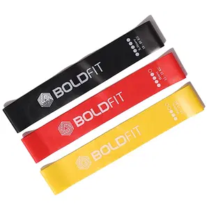 Boldfit Resistance Bands Mini Loop Hip Band Toning Exercise Band for Gym Booty Belt Latex Band Thera Band Theraband for Fitness, Multicolor (Set of 3)