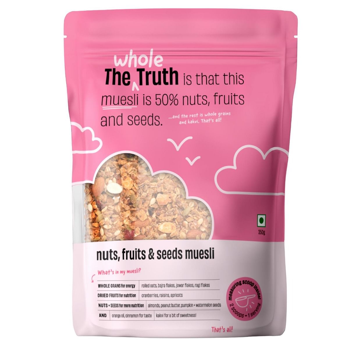 

The Whole Truth - Breakfast Muesli | Nuts, Dried Fruits and Seeds | 350 grams | Healthy Breakfast | Vegan | Dairy-free | No Artificial Sweeteners |...