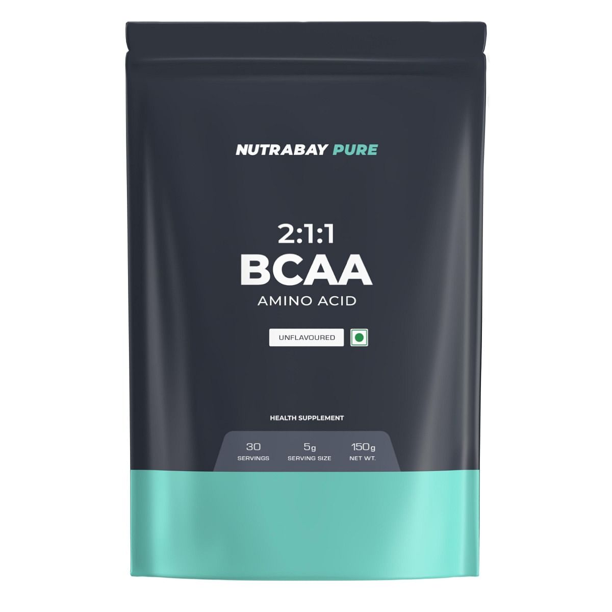 

Nutrabay Pure BCAA 2:1:1-5g Vegan BCAAs, Intra/Post Workout Amino Acid Supplement for Men & Women - 150g, Unflavoured