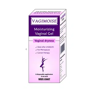 Westcoast Vagimoise Moisturizing Vaginal Gel with intense moisturization| relief from vaginal dryness |6 Disposable Applicators 8ml Each