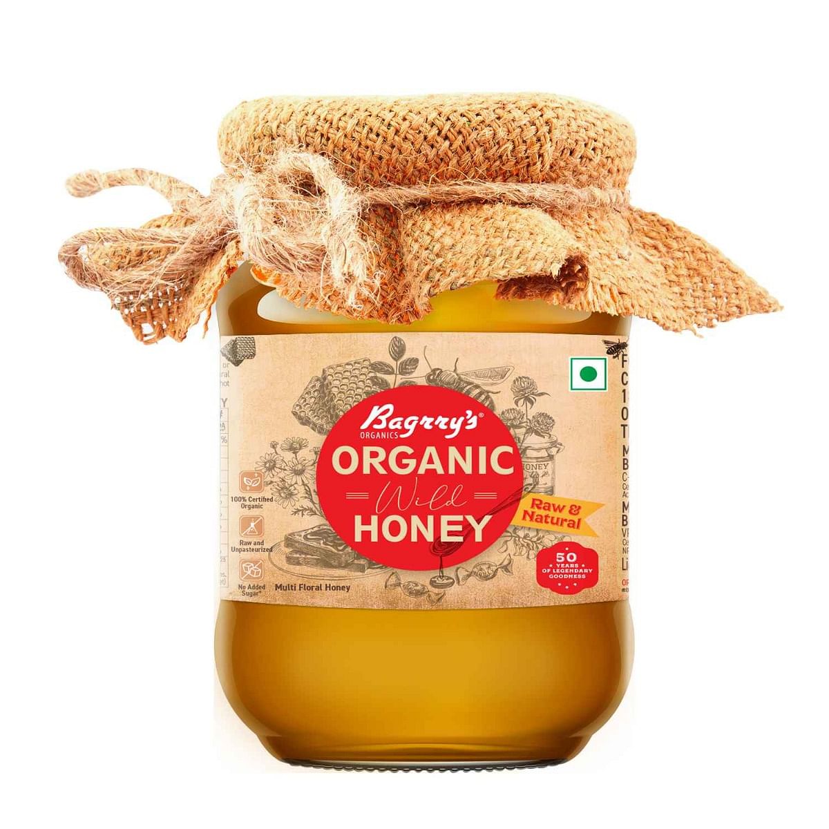 

Bagrry’s Organic Honey, Wild Raw & Natural 500g