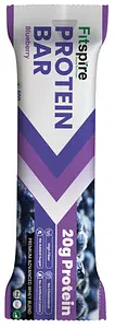 Fitspire Protein Bar - Blueberry Flavor, 60gm | with 20.5 gm Whey Blend Protein | Snack Bar for Energy, Hunger Satisfaction & Performance Boost with No Artificial Preservatives