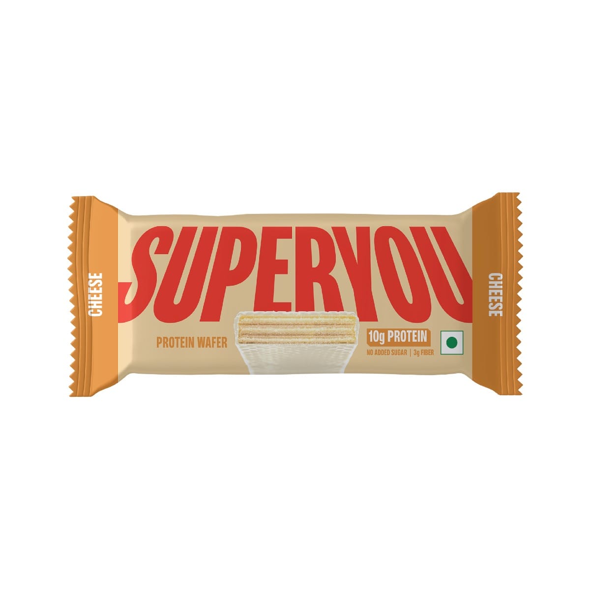 

SuperYou Cheese Protein Wafer Bars (Pack of 1)|10g Protein, 3g Fiber, No Added Sugar|Yeast Fermented Protein|Energy Bars|Crunchy Wafer Bar|100% Veg...