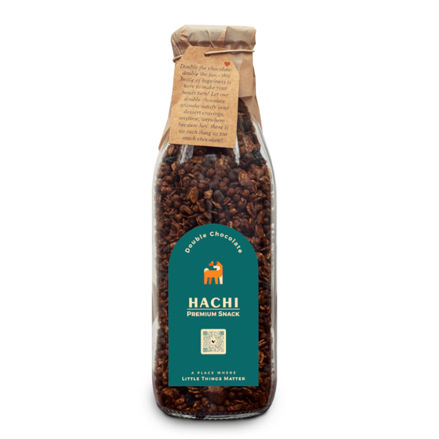 

Hachi With Love Premium Double Chocolate Granola Bottle (500g)