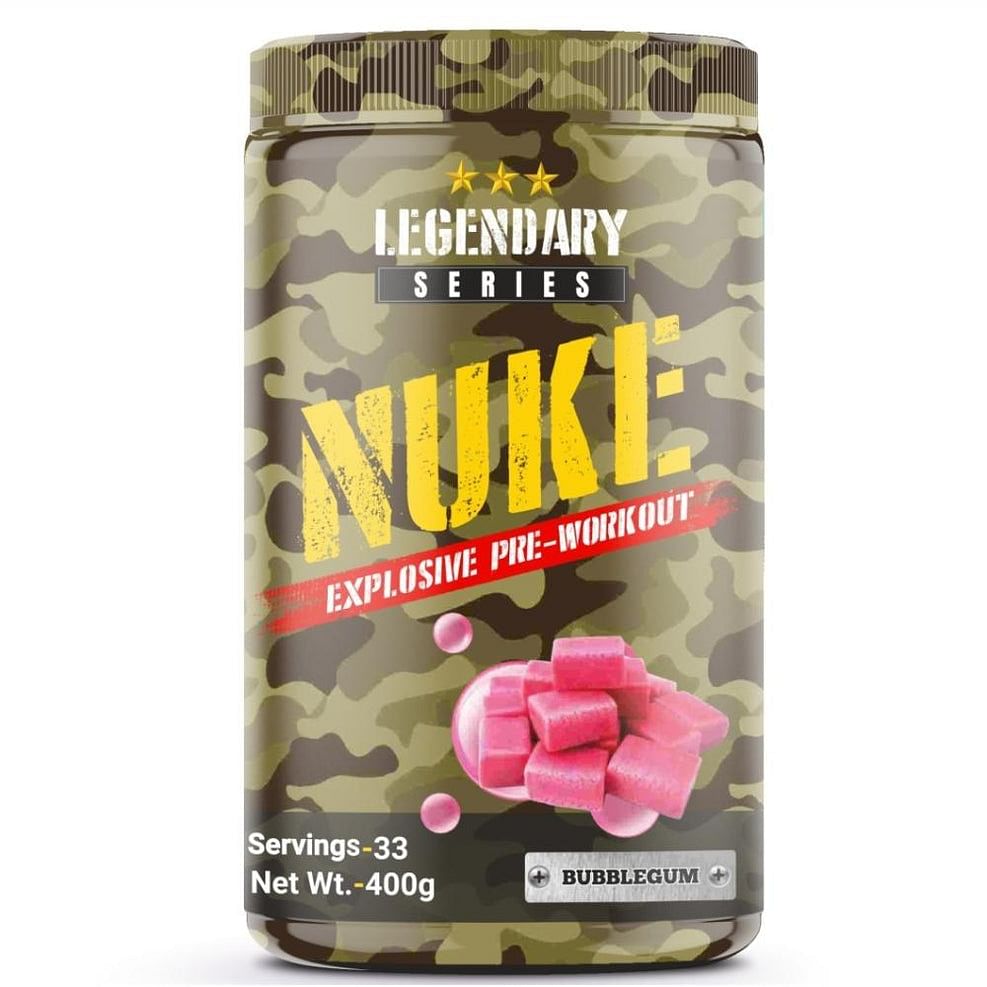 

Bigflex Nuke Pre-Workout PowderIn BubbleGum Flavour, 400 Gm