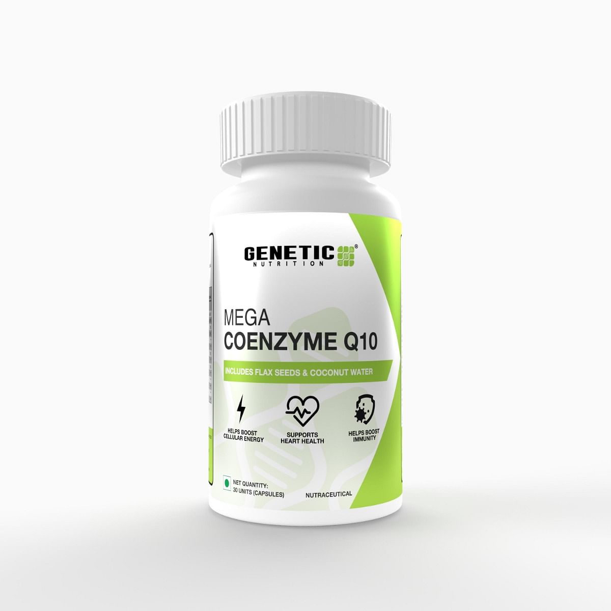 

Genetic Nutrition Mega Coenzyme Q10 Supplement | CoQ10 Supplement with Piperine 5mg | Supports Heart Health, Helps Boost Immunity and Cellular Ener...