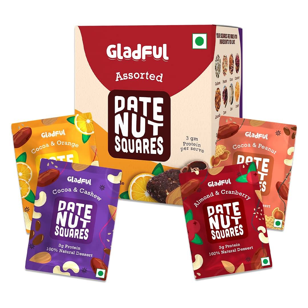 

Gladful Date Nut Squares - Try Them All Pack - Pack of 1