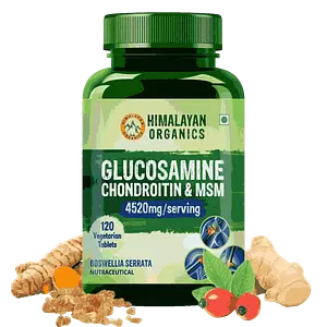 Himalayan Organics Glucosamine Chondroitin MSM | 120 Tablet | Bone | Joint