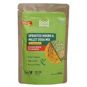 Foodstrong Sprouted Moong Dosa Mix | Chilli Chat | 150g