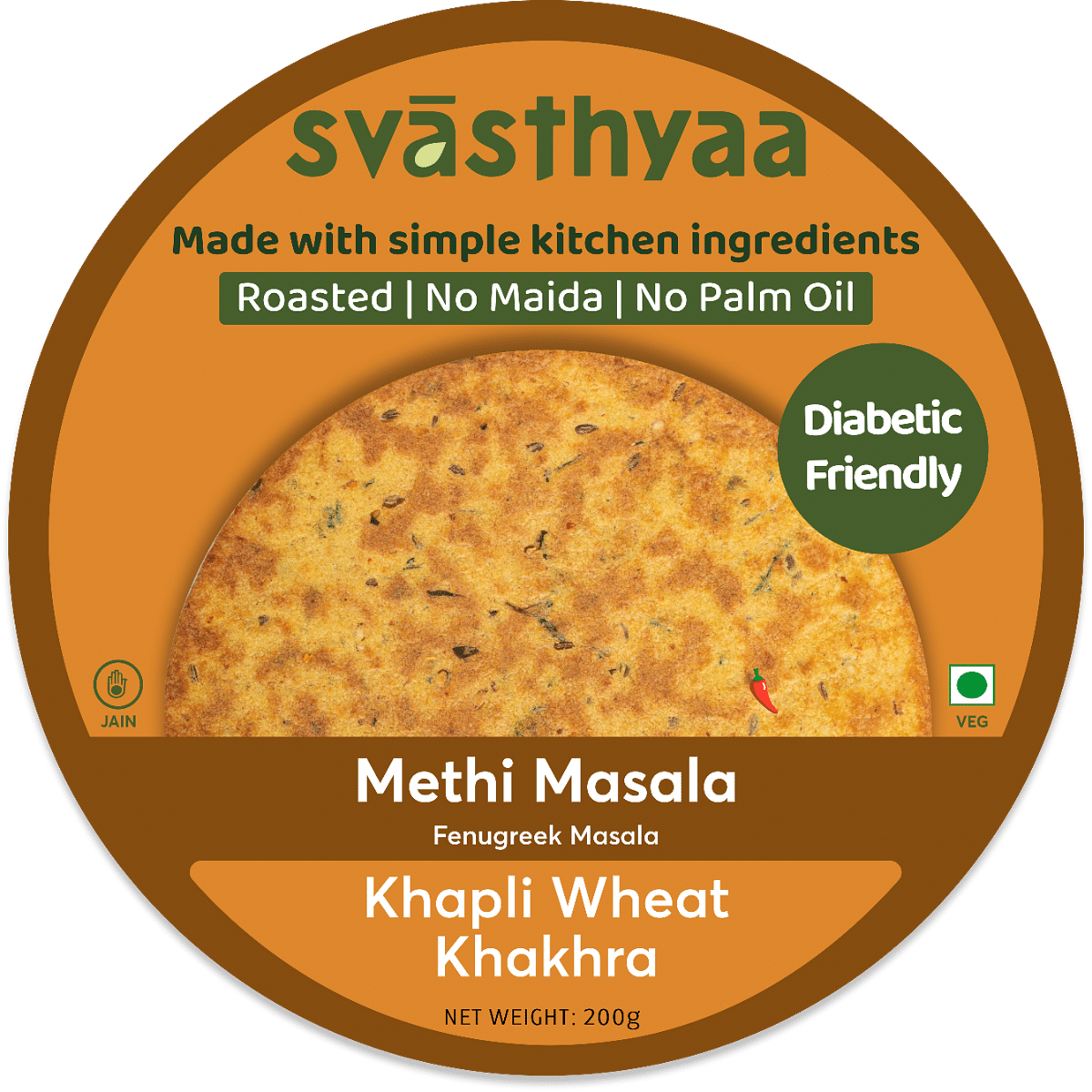 

Svasthyaa Organics Methi Khakra - 200g