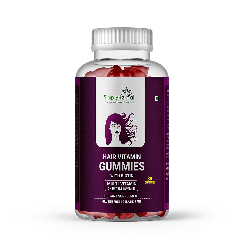 

Simply Herbal Hair Vitamin Biotin Gummies - 30 Gummies