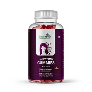 Simply Herbal Hair Vitamin Biotin Gummies - 30 Gummies