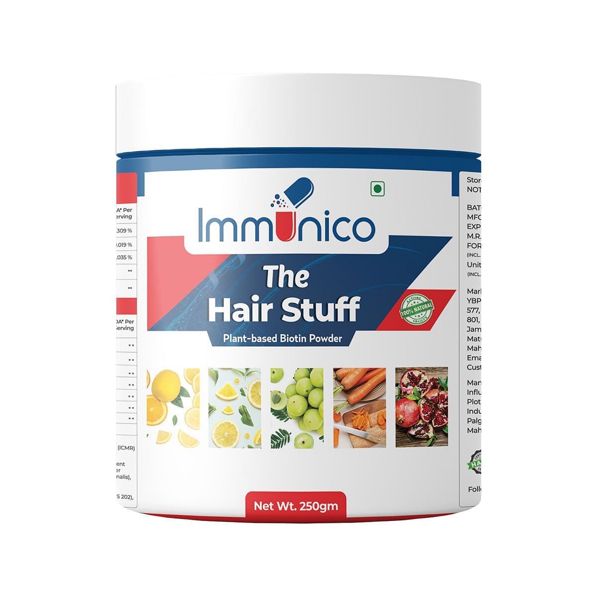 

Immunico The Hair Stuff, Plant- Based Biotin Powder - 250 G