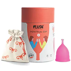 Plush 100% Reusable Menstrual Cup With Medical Grade Silicone Small - Pink