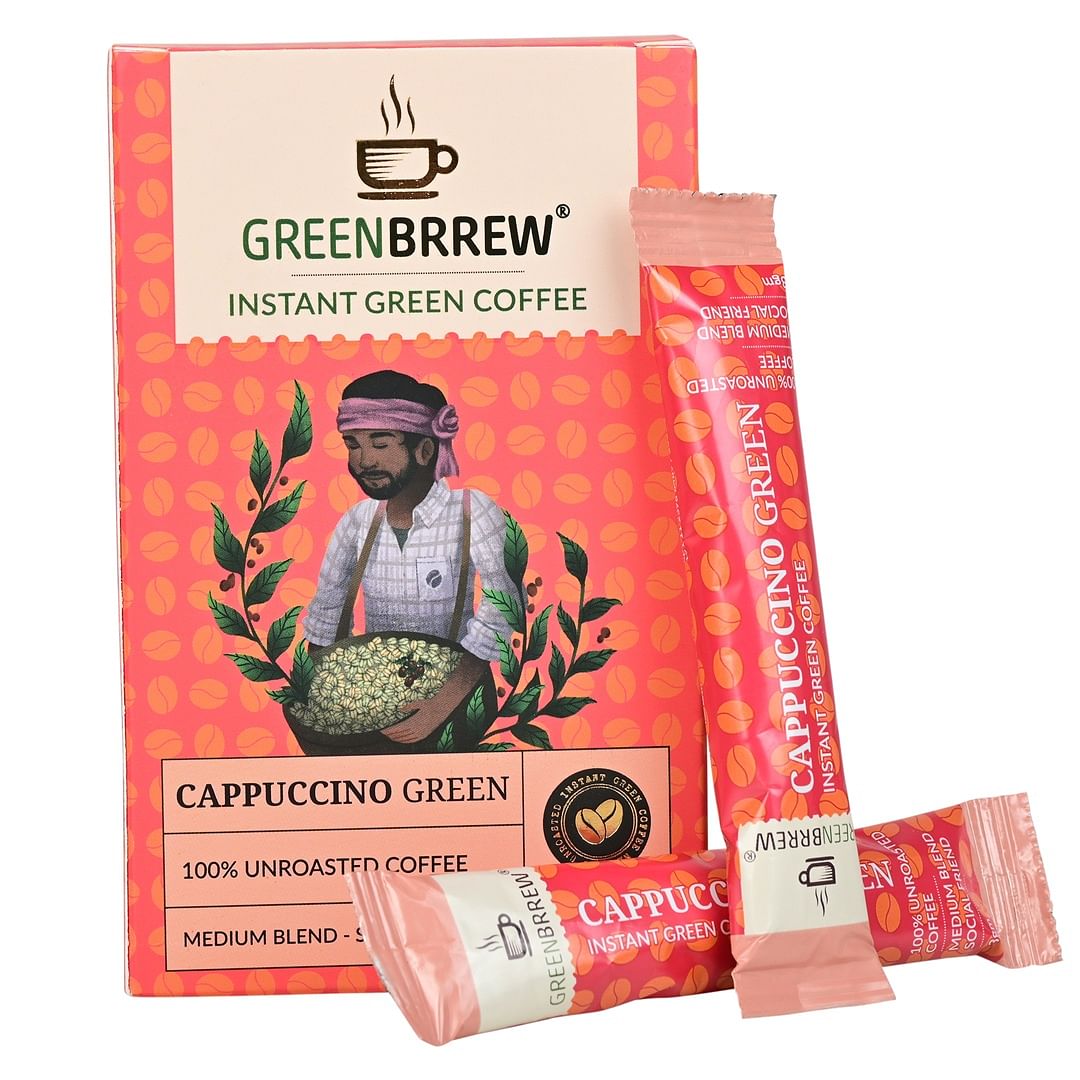 

Cappuccino Green | 100% Unroasted Coffee | Medium Blend - Social Friend | 20 Sachets, 60gm