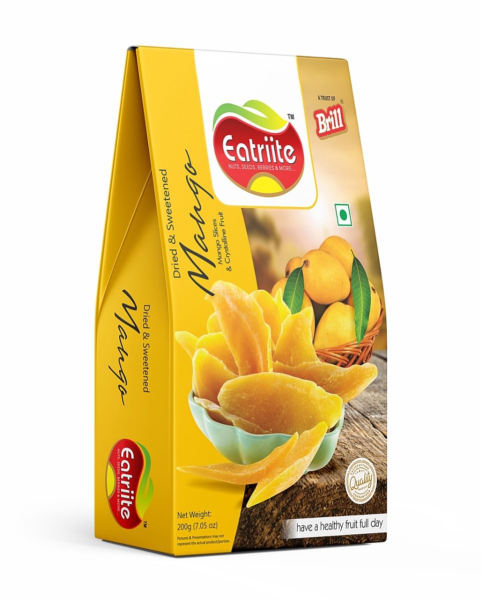 

Eatriite Dried & Sweetened Mango 200g | 100% Natural & No Artificial Colors, Gluten Free | Dehydrated Mango | Dry Fruit Slices | Good Source of Fib...