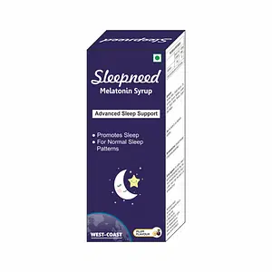 Westcoast Sleepneed Melatonin syrup  | Formulated to Promote Peaceful Sleep | Advanced Sleep Support | Stay Asleep Longer, Easy to Take, Faster Absorption -100ml (Pack of 2)