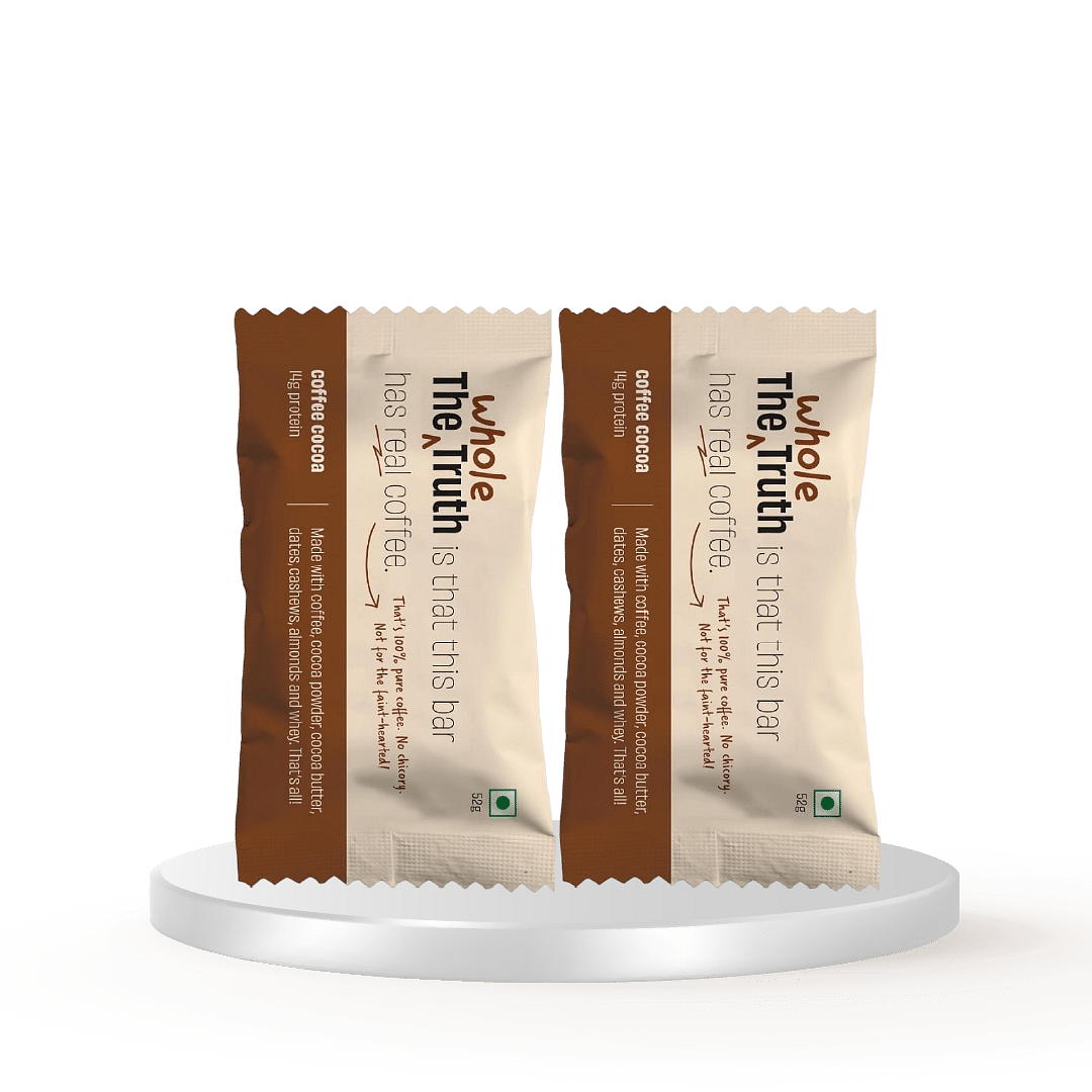 

The Whole Truth - Protein Bars | Coffee Cocoa | Pack of 6 x 52g each | No Added Sugar | No Preservatives | No Artificial Sweeteners | No Gluten or ...