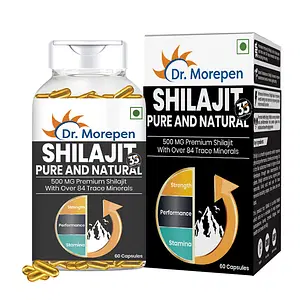 DR. MOREPEN Shilajit Capsules for Strength, Stamina, Vigour - 60 Capsules + helps enhance performance & vitality + helps  boost immunity 