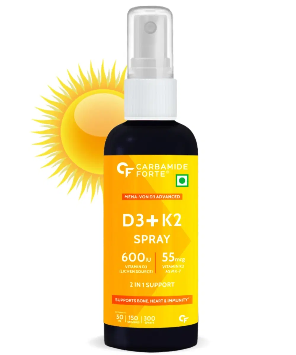 Carbamide Forte Vitamin D3 IU with Vitamin K2 MK7 55mcg Spray 300 Sprays