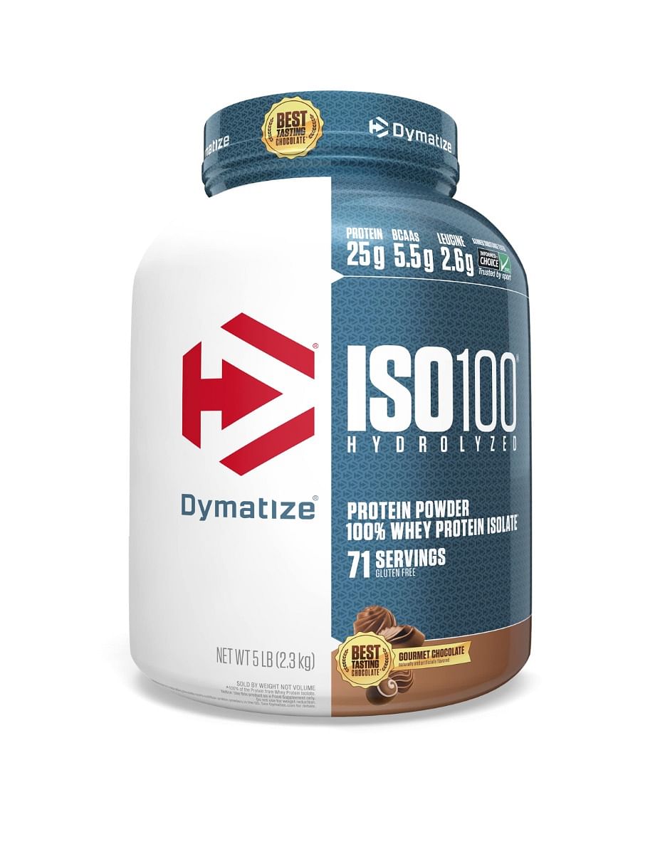 

Dymatize Nutrition ISO 100 Whey Protein Isolate Powder 2.26kg | 71 Serving | Gourmet Chocolate | 25g Protein Pack of 1