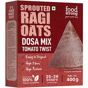 Foodstrong Sprouted Ragi & Oats Dosa Mix Tomato Twist | 400g