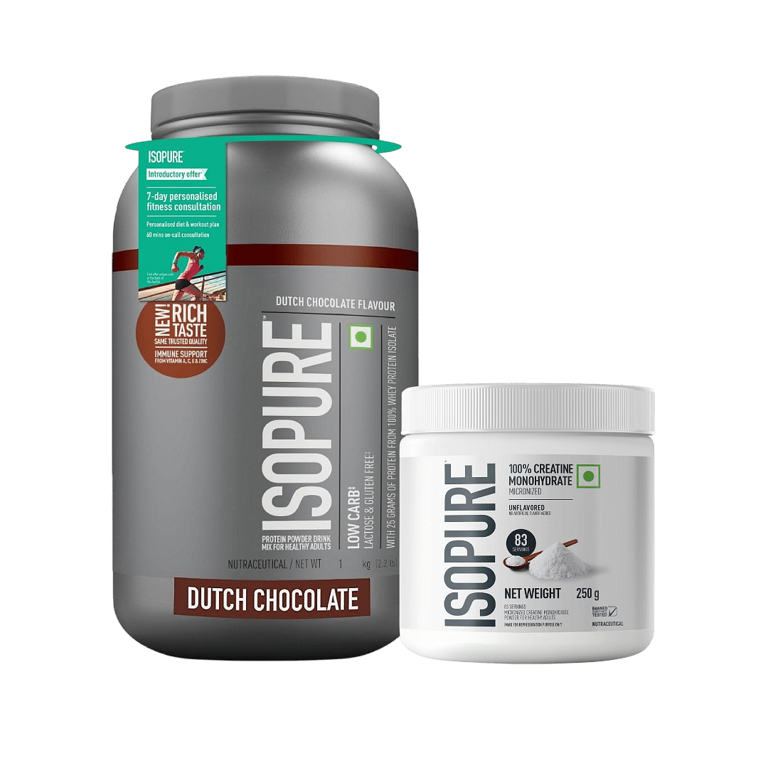 

Isopure 1 Kg Choc + Isopure Creatine 250g