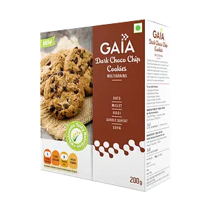 Gaia Dark Choco Chip Cookies 200g