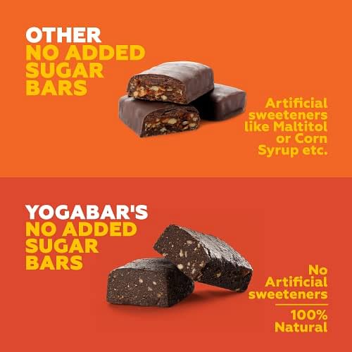 

Yogabar 20 gram Protein Bar Almond Fudge - 6 x 70 g (Single Pack) + Protein + Fibre + 100% Natural + Probiotics + Soy + Refined Sugar + Preservativ...