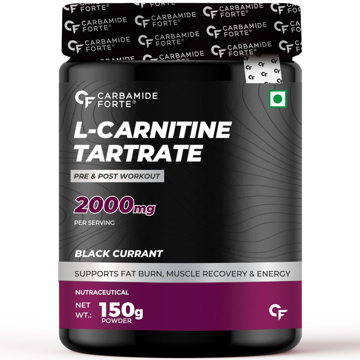 

Carbamide Forte L Carnitine L Tartrate 2000mg Powder for Pre & Post Workout - Blackcurrant Flavour - 150g
