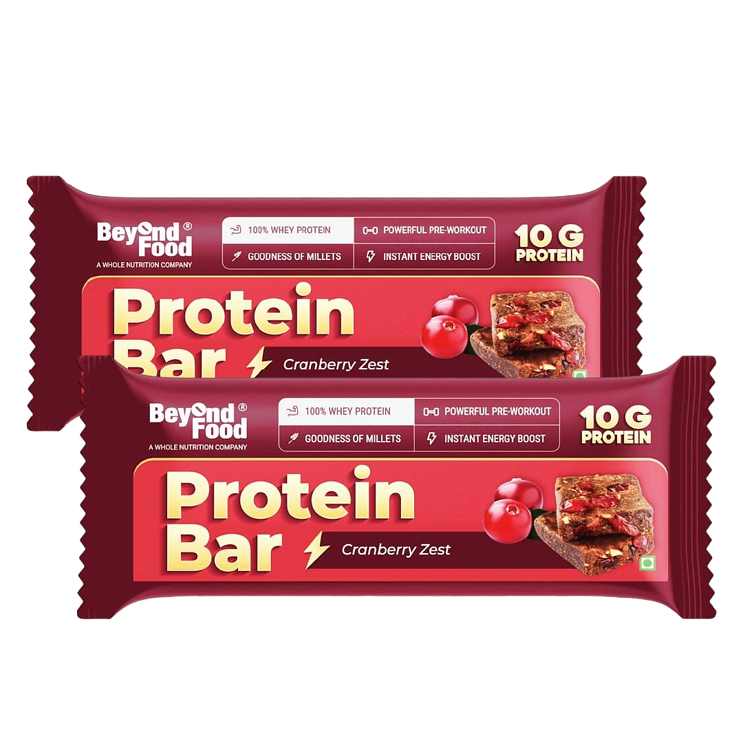 

Beyond Food Protein Bars - Cranberry Zest | 6 Bars x 40g | Pack of 2