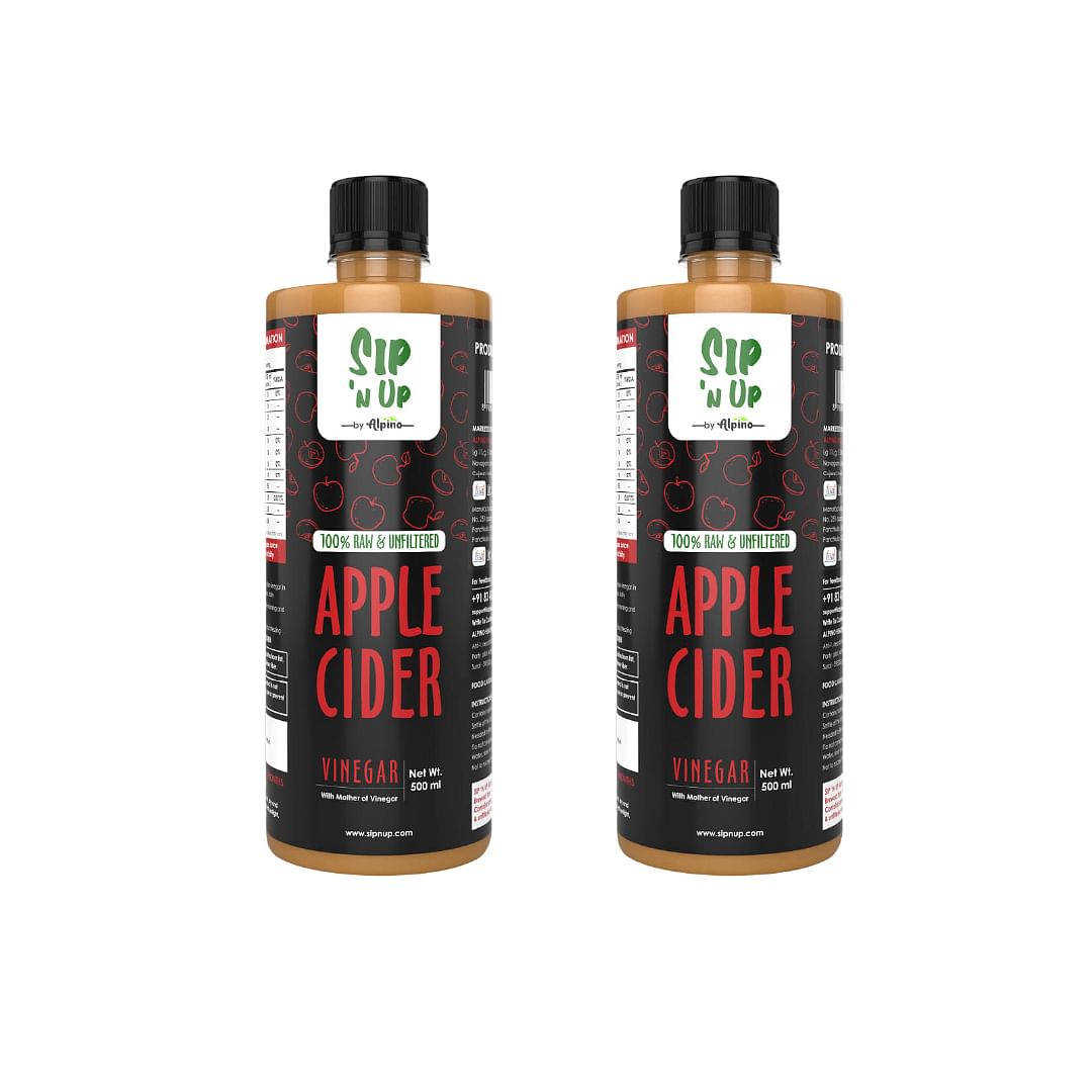 

Alpino Organic Apple Cider Vinegar 500 ML, Naturally Rich in Antioxidant, |Natural No Added Flavours | Pack of 2