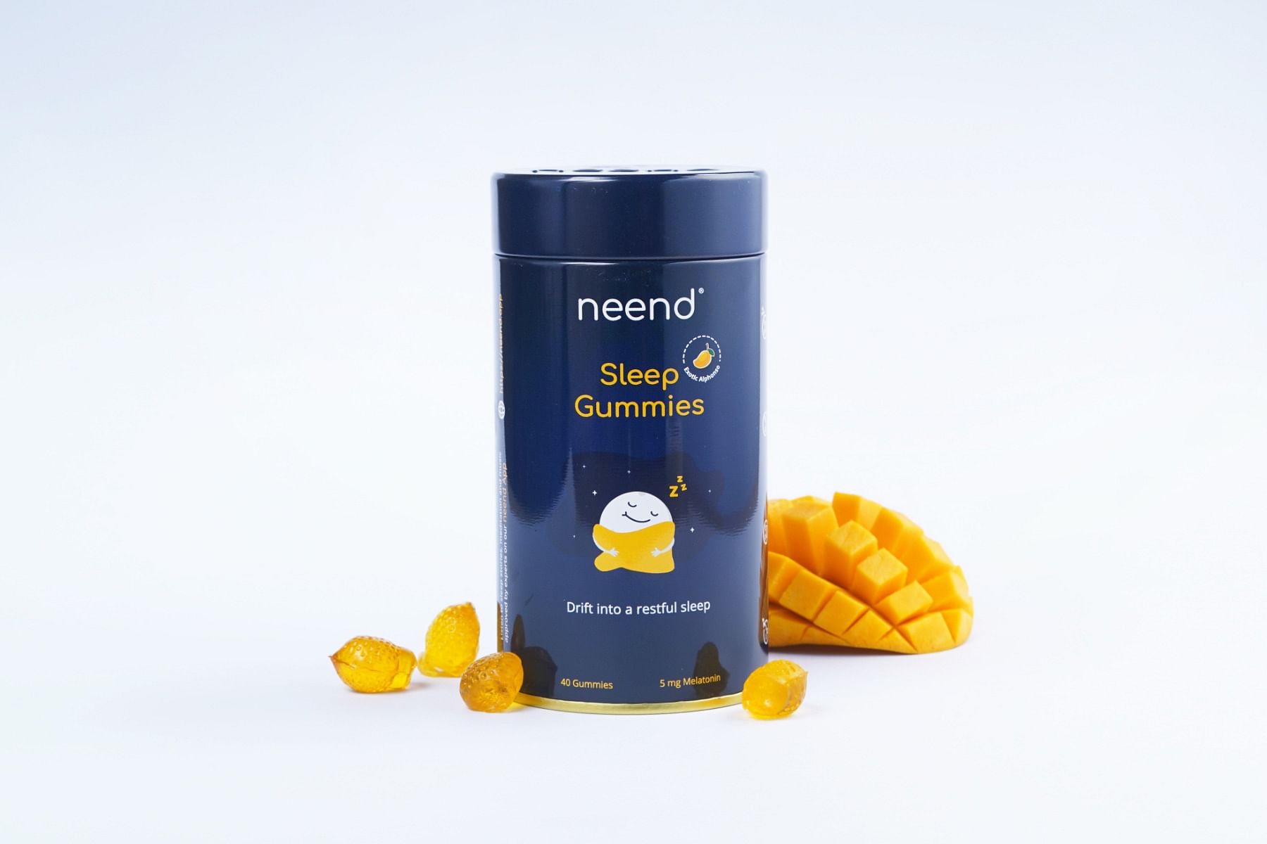 

NEEND Melatonin Sleep Gummies (30 Gummies Pack) | Natural Sleeping Aid for Deep Sleep | 100% Veg for Stress Relief, Relaxation & Insomnia | Mango f...