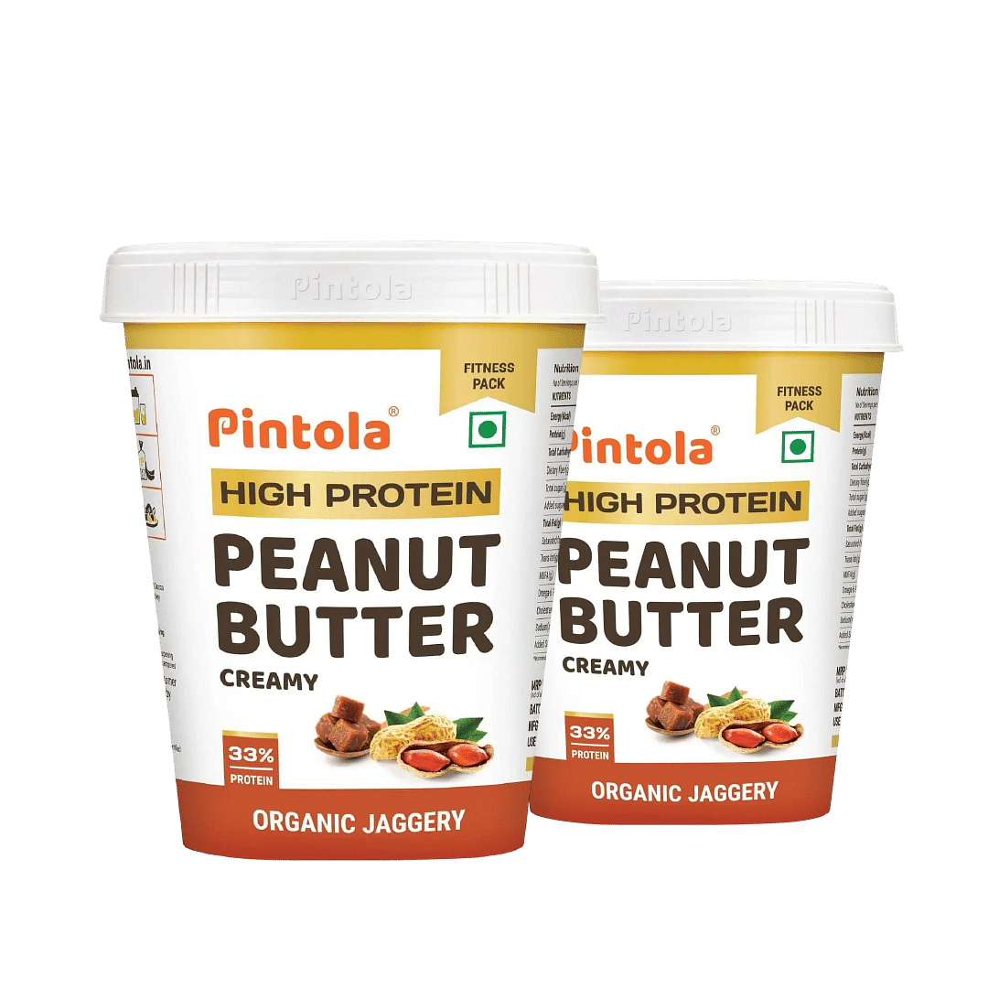 

Pintola HIGH Protein Peanut Butter jaggery Made with roasted peanuts, imported Whey protein and organic jaggery| Non GMO, Naturally Gluten Free | C...