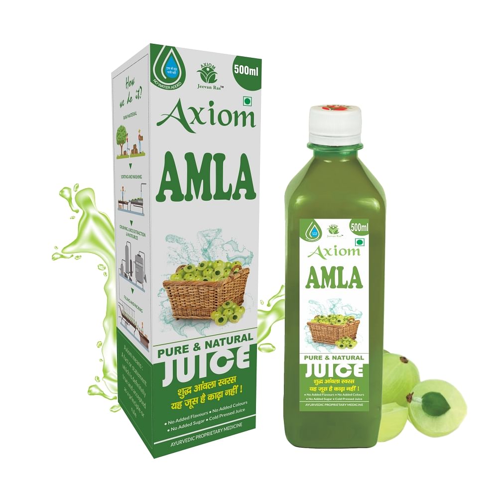 

Axiom Amla Juice Good For Eyes,Hair and Digestion|Natural Immunity Booster enriched with Vitamin-C| Made With Cold Pressed Amla Juice - 500ml