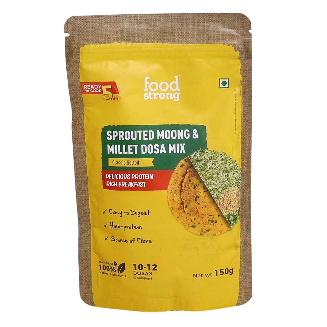 

Foodstrong Sprouted Moong Dosa Mix | Classic Salted |150g