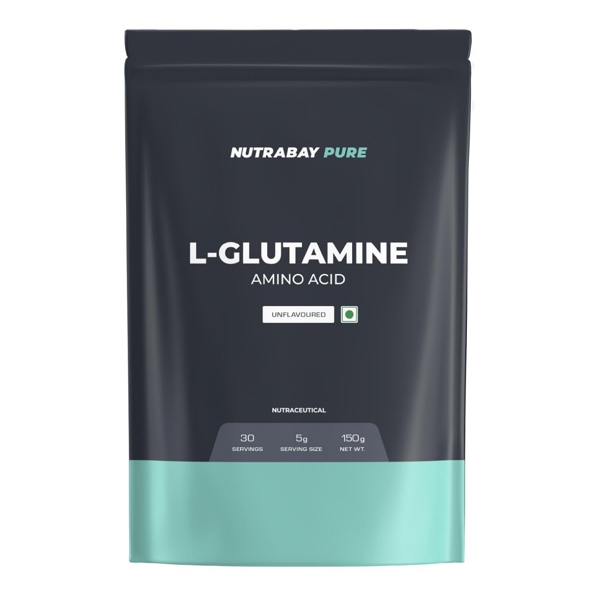 

Nutrabay Pure L-Glutamine Powder, Amino Acid - Post Workout Supplement for Muscle Growth & Recovery - 150g, Unflavoured