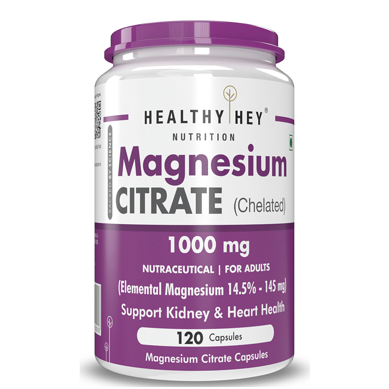 

HealthyHey Nutrition Magnesium Citrate - 1000 mg - 120 Vegetabel Capsules