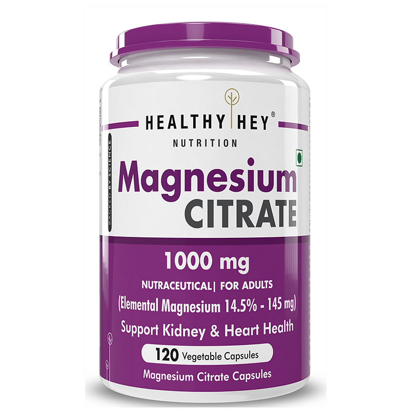 

HealthyHey Nutrition Magnesium Citrate - 1000 mg - 120 Vegetabel Capsules