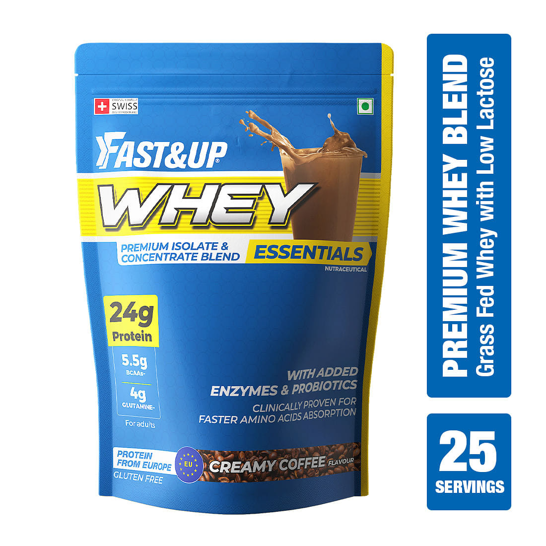 Fast & Up Whey Essentials- 24g Clean Protein for Men & Women - Whey Protein (800g)-image-46