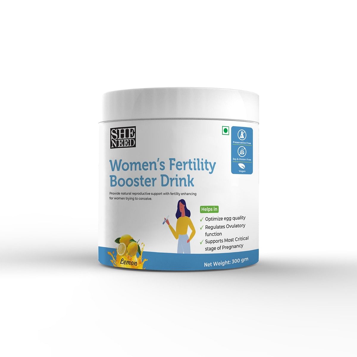 

SheNeed Women’s Fertility Booster Drink for Women with Folic Acid, Vitamin B-12, Myo-Inositol for Hormone Balance, Regulate Ovulatory Function, Inc...