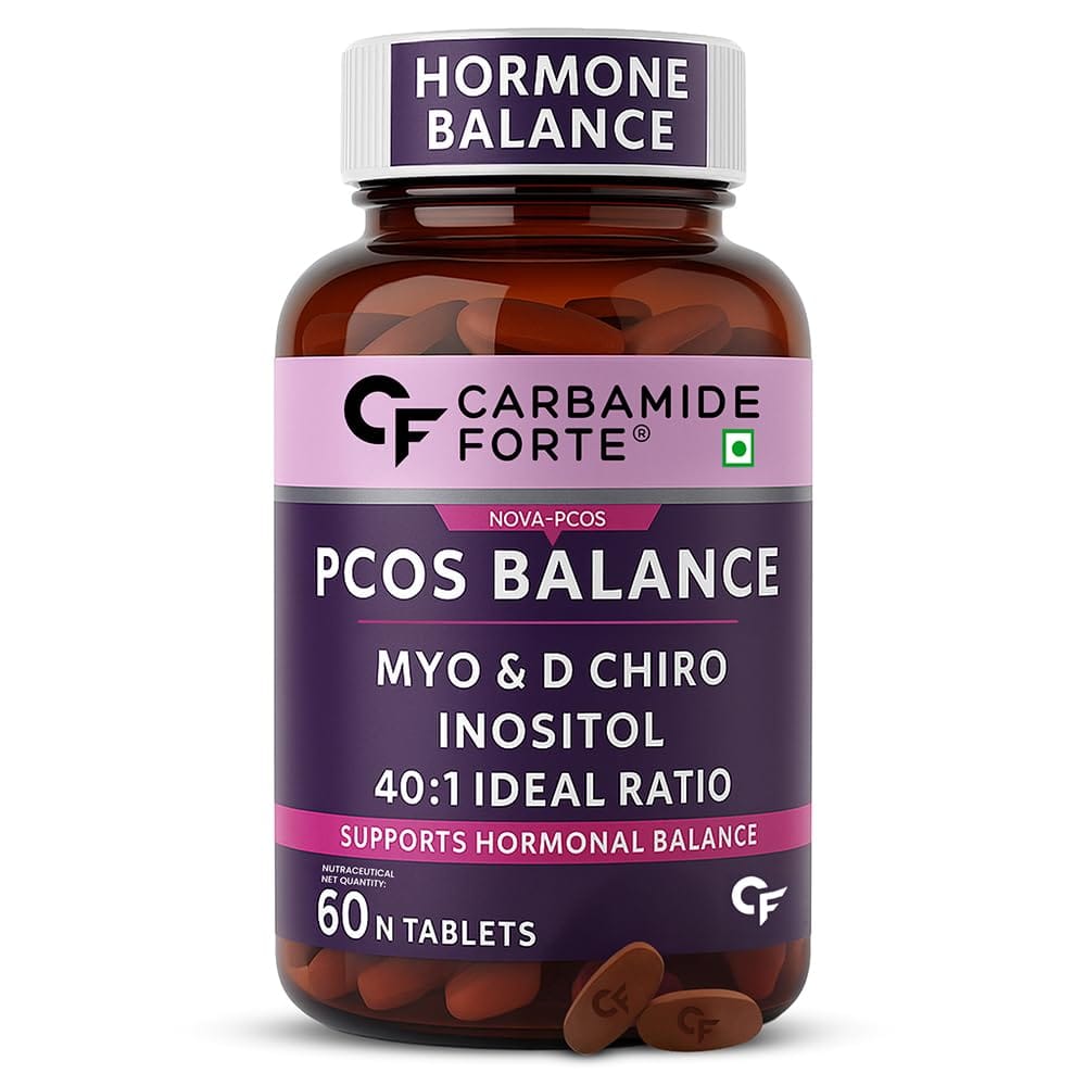 

Carbamide Forte PCOS Supplement - 40:1 Ratio 2000mg | 60 Veg Tablets | Hormonal Balance
