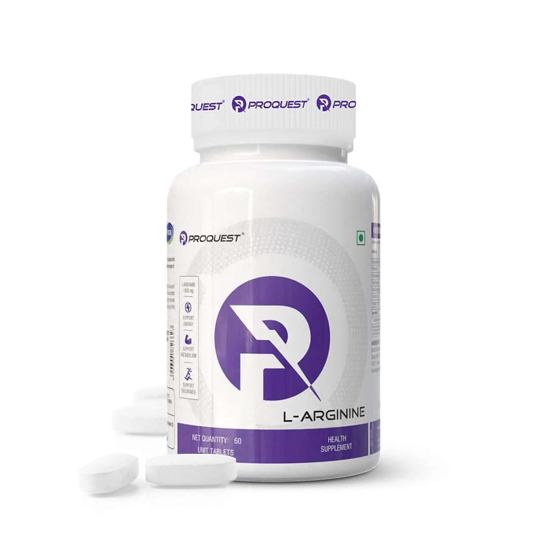 

Proquest Nutrition L-Arginine Supplements Tablet 60 | Supports Endurance & Blood Flow | Performance, Stamina & Muscle Recovery | Heart Health & Ene...