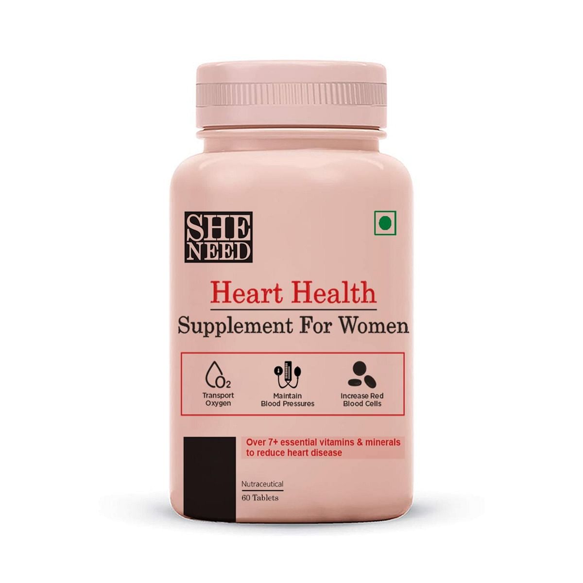 

SHENEED WOMEN’S HEART HEALTH SUPPLEMENT - Balances Cholesterol Levels | Enhances Blood Circulation | Healthy Cardio vascular | Protects against fre...