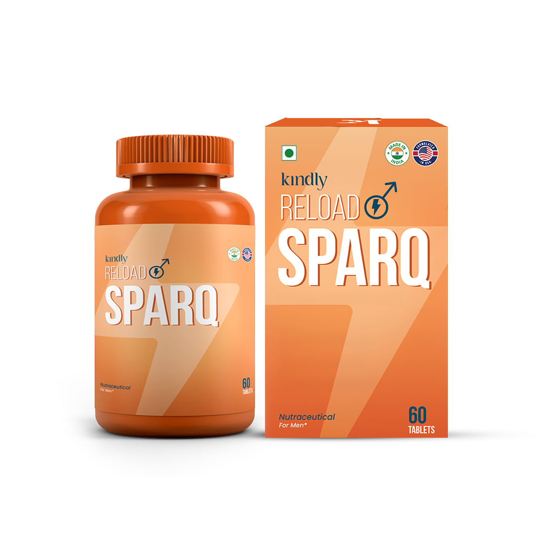 

Kindly Health Reload Sparq 60 Tablets For Vitality Support, Stamina Boost, Supports Metabolism & Relaxation | Ashwagandha, Ginkgo Biloba & Fenugree...